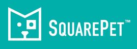 SquarePet brand name logo